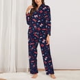 thumbnail image 2 of Sigee Winter Sports Fun Pattern for Women’s Pajama Sets Long-Sleeved Pjs Sets for Women 2 piece Sleepwear-X-Large, 2 of 7
