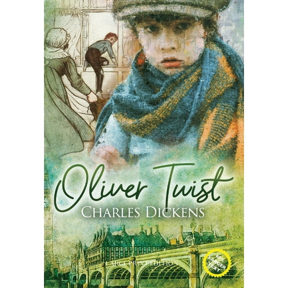 Oliver Twist (Large Print, Annotated), (Hardcover)