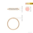 thumbnail image 6 of ANGARA Natural Pave Set Diamond Bar Ring with Milgrain in 14K Rose Gold for Women (Size-2mm| Color-G| Clarity-VS2) | April Birthstone, Anniversary, Jewelry Gift for Women | Natural Diamond Ring, 6 of 11