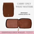thumbnail image 5 of KEDZIE Essentials Only Pocket Wallet Textured Vegan Leather Card & Cash Organizer - Chestnut, 5 of 6