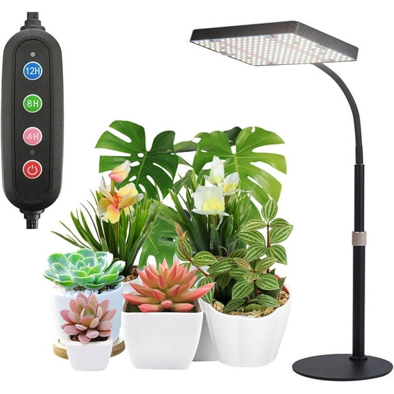 Grow Lights for Indoor Plants Full Spectrum, Desk Grow Light, 4/8/12 Hr Timer Table Top Houseplants Grow Lamp, 208PCS LEDs, 2000 Lumen, Bright Enough, 16"-24" Height Adjustable