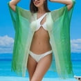 thumbnail image 5 of qelini Beach Cover up for Women Sheer Sarong Cover Up Solid Color Beach Vacation Summer Tunic Swimsuit Cover Up, 5 of 6
