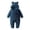 Navy, variant on Onesie for Newborn Baby Plush Cold Morning Stroller Walk Apparel Soft Winter Errand Run Daily Outfit Cozy Family Gathering Easy Care Machine Washable Essential