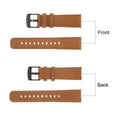 thumbnail image 4 of Uxcell Quick Release Grain Leather Watch Band 22mm Width Light Brown Black, 4 of 6