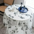 thumbnail image 3 of Nvzi Lace Tablecloth Embroidered Lace Table Cover Overlay for Party Wedding Kitchen Dining Home Decorations (White, 59"x102"), 3 of 4
