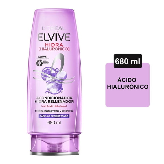 Acondicionador L'Oréal Elvive hidra hialurónico cabello deshidratado 680 ml