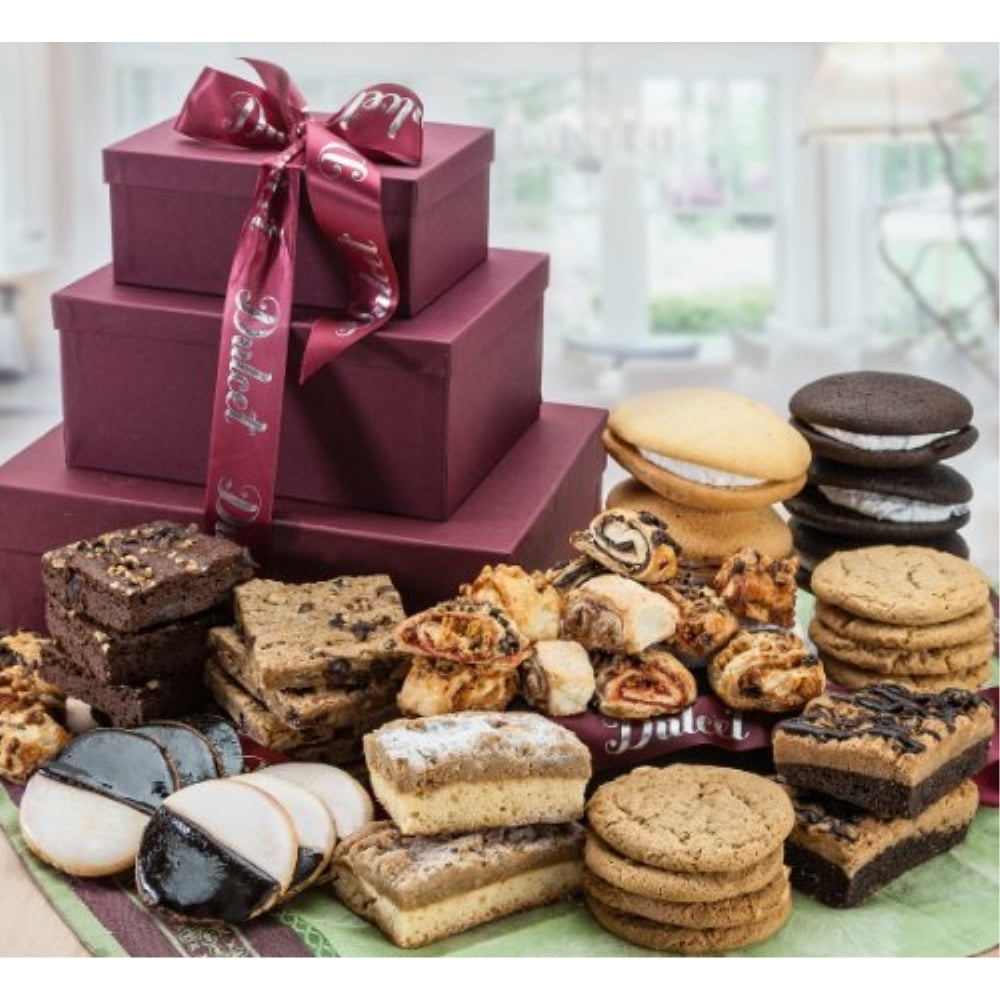 Grand Gourmet Bakery Gift Tower By Dulcet Gift Basket Grand Gourmet Bakery Gift Tower By Dulcet Gift Basket