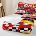 thumbnail image 4 of Castle Fairy Bold Fire Truck Quilt King,Bright Engine Graphic King Coverlet Set for Bedroom,Red, 4 of 7