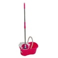 thumbnail image 2 of 360° Spin Mop with Bucket & Dual Mop Heads Pink, 2 of 9