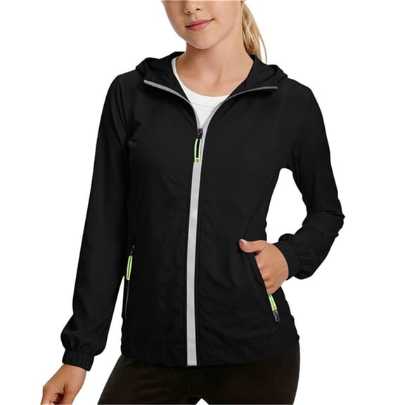 ATOGUTA Boys Windbreaker Jackets Zip up Thin Casual Hooded Coats Kids Sport Casual Windproof Outwear Size 3T-12, Black