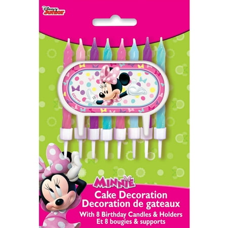 Disney Minnie Mouse Bowtique Cake Topper And Birthday Candles