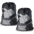 thumbnail image 1 of Bolsa De Lavandería De Malla Con Cierre De Cordón, Para Abrigo, Sábana, Lencería (Negro), 1 of 4