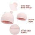thumbnail image 3 of Newborn Hats Mittens Set Toddler Girls Boys Cotton Nursery Hospital Beanie No Scratch Gloves Unisex Baby Infant Caps, 3 of 11