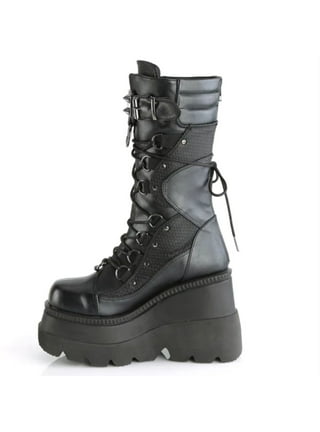 wedge combat boots