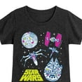 thumbnail image 3 of Star Wars - Millennium Falcon, Death Star, & Ships - Toddler And Youth Girls Fitted Short Sleeve Tee, 3 of 5