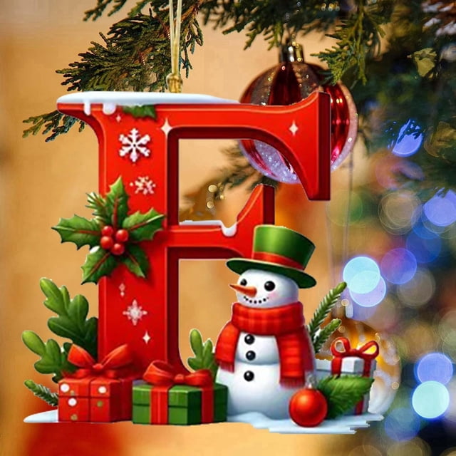 Home Decor 26 English Letters Christmas Tree Decorations 26 Letters Christmas Tree Decoration Pendant Christmas Alphabet Letter Pendant Christmas Tree Hanging Ornament