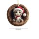 thumbnail image 3 of Adorno navideño acrílico de animales del bosque | Decoración ovalada para árbol de Navidad | Decoración colgante de bosque para el hogar, la oficina o fiestas, 3 of 7