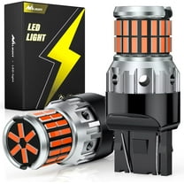 Nilight 7440 7443 T20 LED Brake Light Bulbs,4014 63SMD Amber Yellow Stop Lamps LED Replacement for Back Up Lights, Tail Lights, Turn Signal/Parking or Running Lights,2 PCS