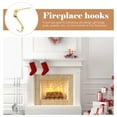 thumbnail image 6 of WRISTBIQUE Fireplace Mantel Stocking Holders Golden Iron 2Pcs Easter Holiday Decorating, 6 of 10