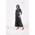 thumbnail image 6 of Rayon Pasley Printed Neck Embroidered Ethnic Dress, 6 of 9