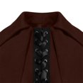 thumbnail image 6 of YTCAMLO Two Tier Flared Hem Lace Up Front Shoulder Cloak, Medieval Vintage Short Cape Poncho, Soft Comfort Cape Wraps, 6 of 6