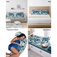 thumbnail image 6 of Teal Blue Turtle Coastal Body Pillow Covers, Vintage Stripe Botanical Beach Soft Bed Throw Pillowcases Breathable Cooling Long Lumbar Body Pillow Sham Cover for Bed Sofa 20''x54'', 6 of 7