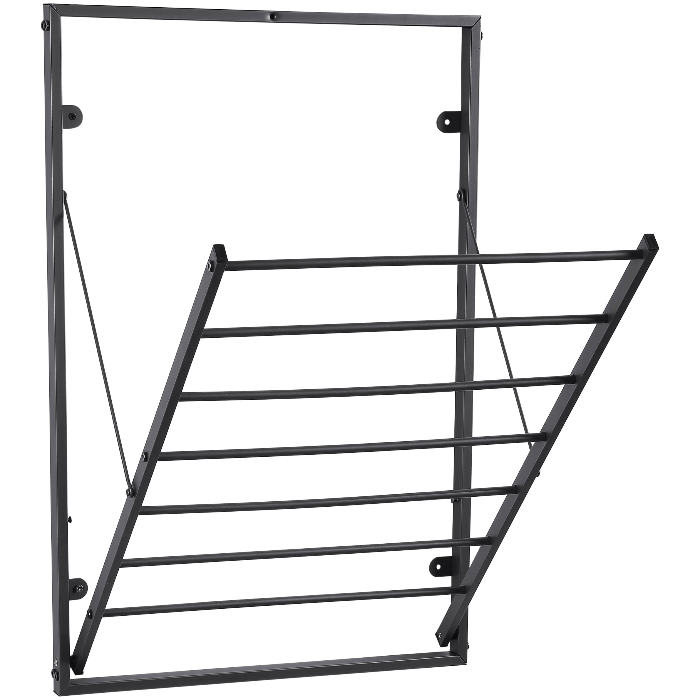 Better Homes & Gardens Wall Mounted Gun Metal Finish Folding Drying