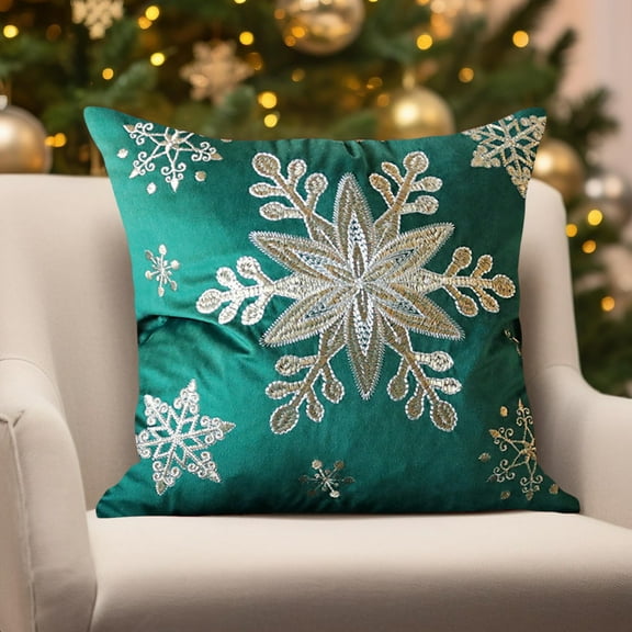 Pillow Covers 18x18 Christmas Throw Pillow Covers Christmas Decorations Xmas Tree Pillow Covers Soft Plush Pillowcases Holiday Festivals Winter Home Decor Sofa Couch Bed Porch I