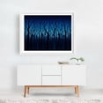 thumbnail image 2 of Midnight Canopy - Painting Forest Silhouette Nature Woods Night Sky Mystical Moody White Framed Wall Art Print 16 x 20 inches, 2 of 3
