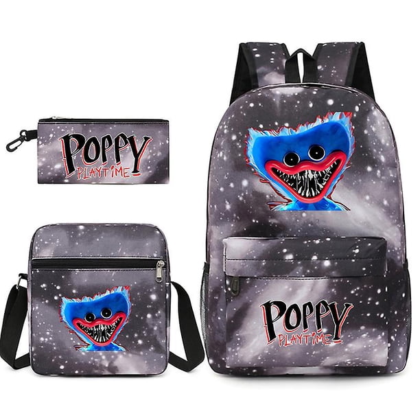 Huggy Backpack Merch 2022 Huggy Wuggy 3in1 Kids School Backpack Bag Set Poppy Playtime 3pcs ...