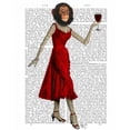 thumbnail image 2 of Fab Funky 26x32 Gold Ornate Wood Framed with Double Matting Museum Art Print Titled - Chimp With Wine, 2 of 4