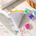 thumbnail image 2 of 5 Pcs Triangle Mesh Laundry Bag,Reusable Wash Bag with Zipper | Scent Beads Laundry Pod Dissolution Protection Bags for Laundry Room,Washing Machine,Yellow, 2 of 8