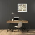thumbnail image 3 of Danckerts, Cornelis 23x20 White Modern Wood Framed Museum Art Print Titled - Map of The World, 3 of 4