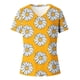thumbnail image 4 of ICHUANYI Clearance Women's Fashion Printing Casual V-neck Short Sleeve Loose T-shirt Tops(Yellow, XXL) ICHUANYI WER2023081202254, 4 of 4