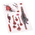 thumbnail image 1 of For Halloween Stitched Wound Tattoo Sticker Temporary Party Scary Halloween Decor, 1 of 4