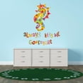 thumbnail image 3 of Always Kiss Me Goodnight Vinyl Wall Decal Sticker- Colorful Seahorse Sticker for Kids- Vinyl Sticker Decoration for Home, Nursery, Classroom or Playroom-Size : 30" x 24", 3 of 4