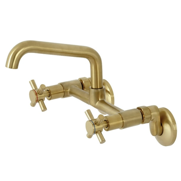 Kingston Brass Ks423 Concord 1 8 Gpm Wall Mounted Bridge Kitchen Faucet Com - Wall Mounted Bridge Kitchen Faucet With Sprayer Kingston Brass Ks423 Concord 1 8 Gpm Wall Mounted Bridge Kitchen Faucet Com - Wall Mounted Bridge Kitchen Faucet With Sprayer