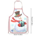 thumbnail image 4 of Bearachild Delantal de cocina con temática navideña, delantal con adornos navideños, decoración navideña, regalo de Navidad de Año Nuevo Kits de decoración para fiestas muñeco de nieve de navidad, 4 of 6