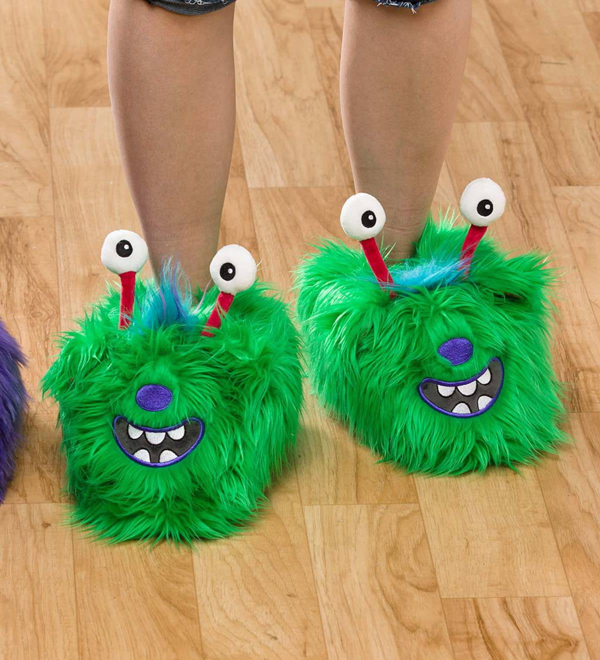 kids monster slippers