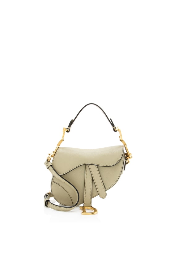 Pre-Owned Dior Goatskin Micro Saddle Bag