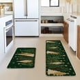 thumbnail image 7 of Sm:)e Pine Tree Christmas Kitchen Rugs and Mats, 17x29Inch and 17x47 Inch, Non Slip Linen Mat Inside Washable for Porch Patio Hallway, Green, 7 of 7