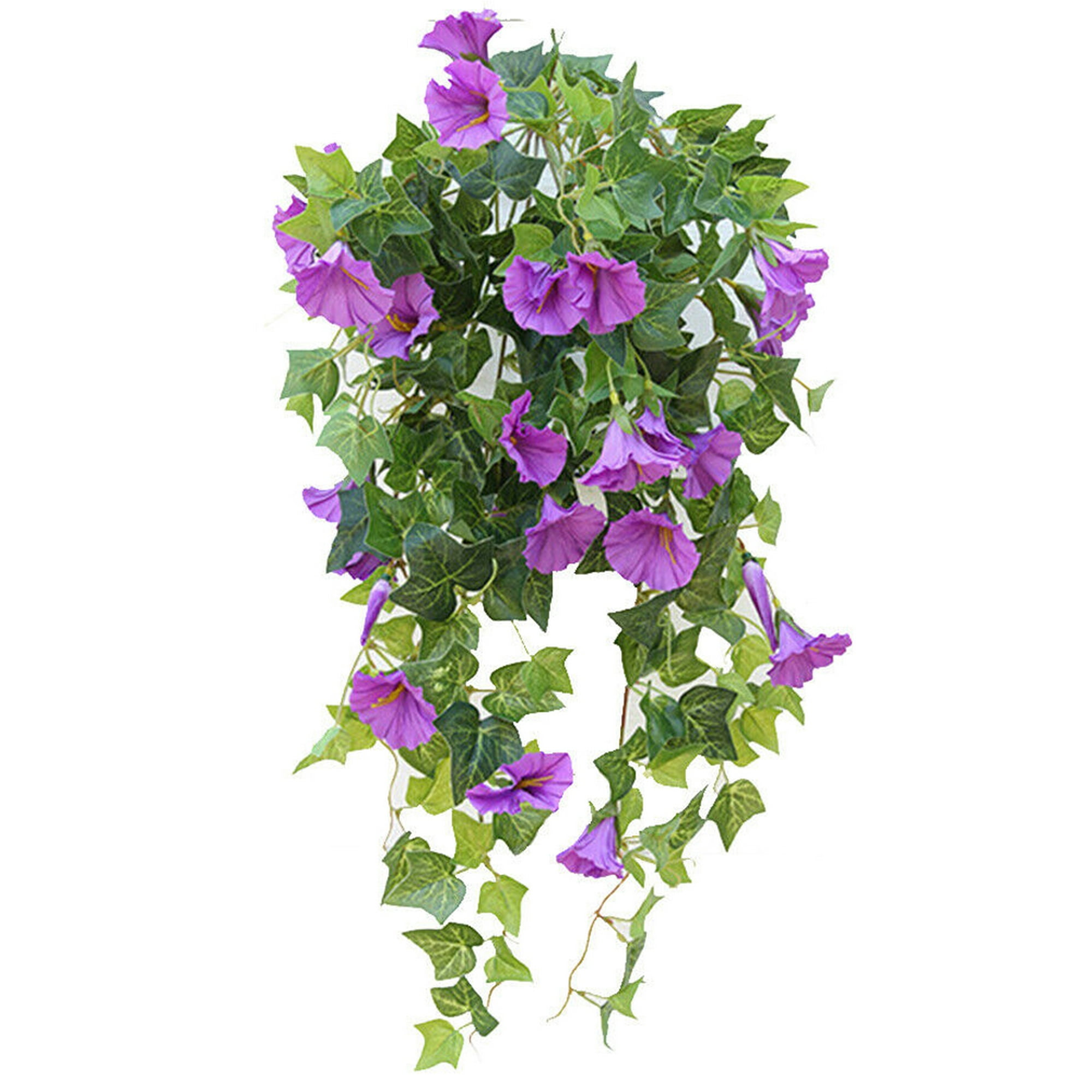 Hanging Basket Artificial Fake Silk Morning Glory Flower Vine DIY Garden Decor 
