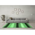thumbnail image 3 of Ahgly Company Indoor Round Abstract Emerald Green Modern Area Rugs, 5' Round, 3 of 4
