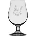 thumbnail image 1 of Berger Blanc Suisse Dog Themed Etched 13.25oz Iona Beer Glass, 1 of 1
