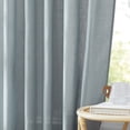 thumbnail image 3 of StangH Farmhouse Sheer Curtains for Living room, Thick Flax Linen Blend Semi Sheer Drapes Vertical Light Filtering Privacy Boho Curtains for Bedroom Patio, Stone Blue, W55 x L96, 2 Panels, 3 of 7