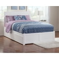 thumbnail image 3 of AFI Nantucket Queen Wood Platform Bed with Headboard Footboard & Twin XL Trundle, White, 3 of 8