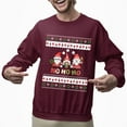 thumbnail image 2 of Christmas Sweatshirt, Ho Ho Ho Festive Gnomes Ugly Christmas Sweatshirt, Cute Holiday Trio Sweatshirt, Unique Gnome Lover Gift for Men and Women, 2 of 5