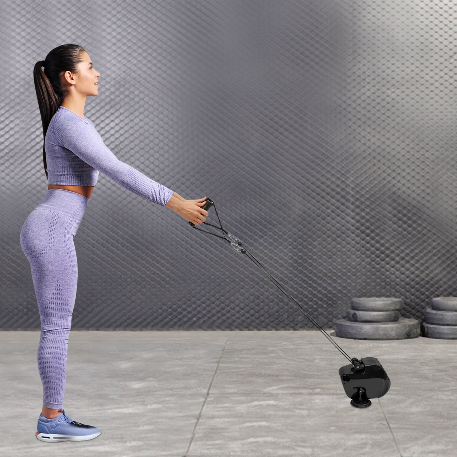 Dwellnix Rope Training Machine Suction Cup Rope Full Body Strength Training Device