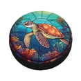 thumbnail image 3 of Bingfone Sea Turtle In Coral Spare Tire Cover Weatherproof Universal Wheel Protectors For Rv Camper Travel Trailer Suv Truck-17 Inch, 3 of 9