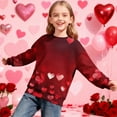 thumbnail image 5 of Avrntaa Valentine Long Sleeve Sweatshirt - Girls Heart Print Pullover, Cute Spring Casual Loose Crewneck Top for 1-15Y, 5 of 8